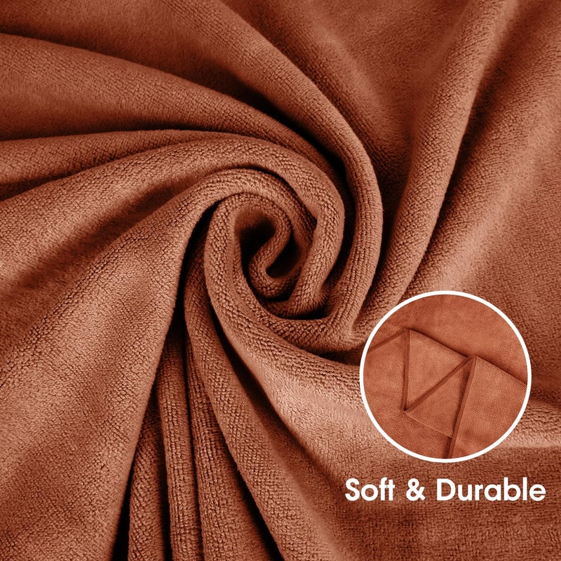 JML Microfiber Towels, Bath Towel Sets (6 Pack, 27" x 55") - Extra Absorbent, Fast Drying, Multipurpose for Bath, Swimming, Fitness, Sports, Yoga, Blue/Brown/Purple - Image 5